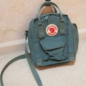 Cute Fjallraven Kanken Sling Frost Green Like New